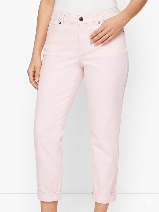 Talbots Denim - Talbots Pastel Pink Boyfriend Jeans 5 Pocket Coquette Balletcore Preppy